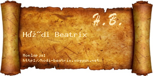 Hódi Beatrix névjegykártya