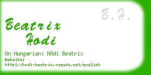 beatrix hodi business card